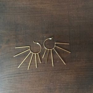 14k gold dipped sunset hoop earrings